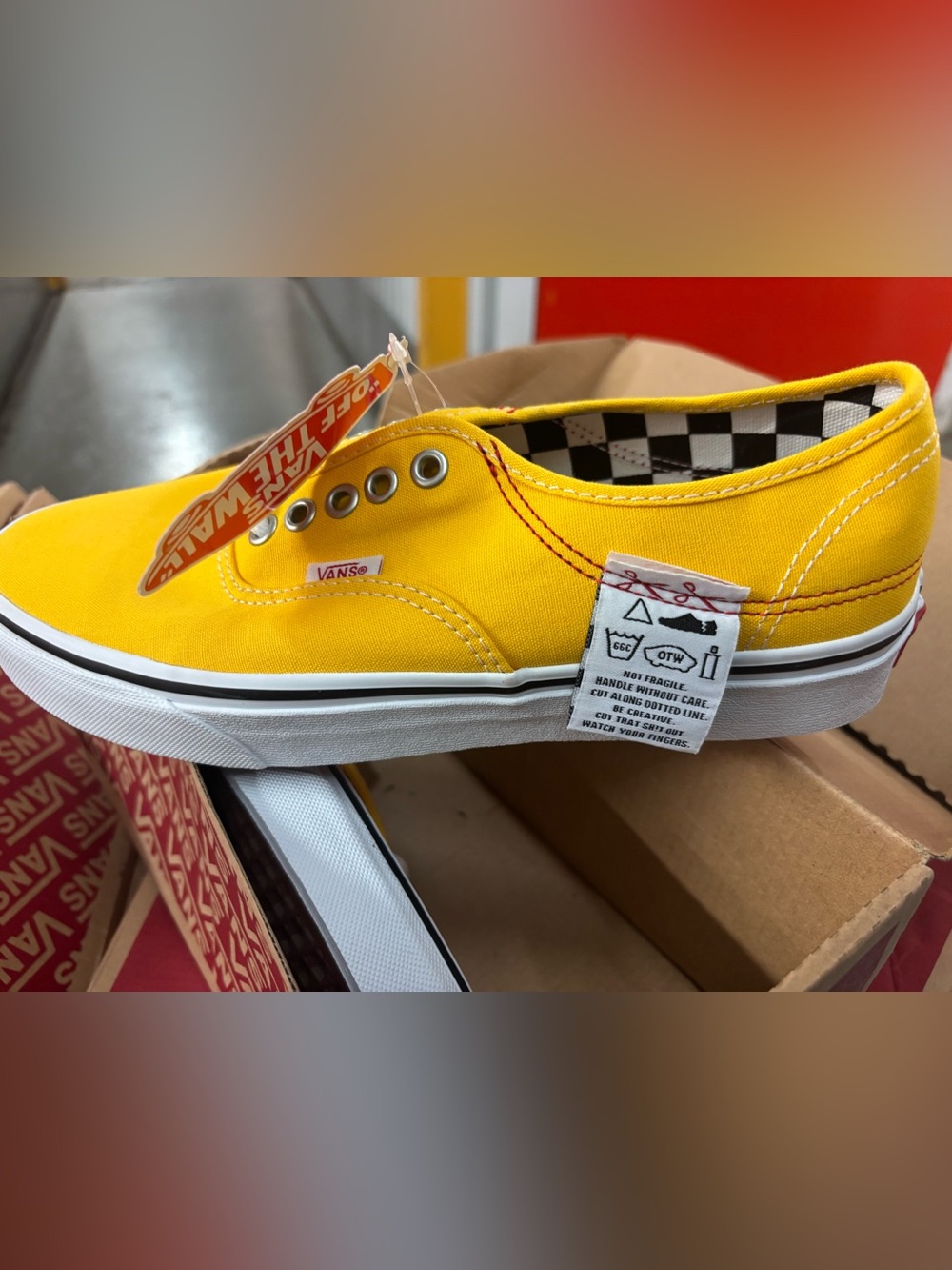 Vans Authentic Low Top Sneakers in Bright Yellow